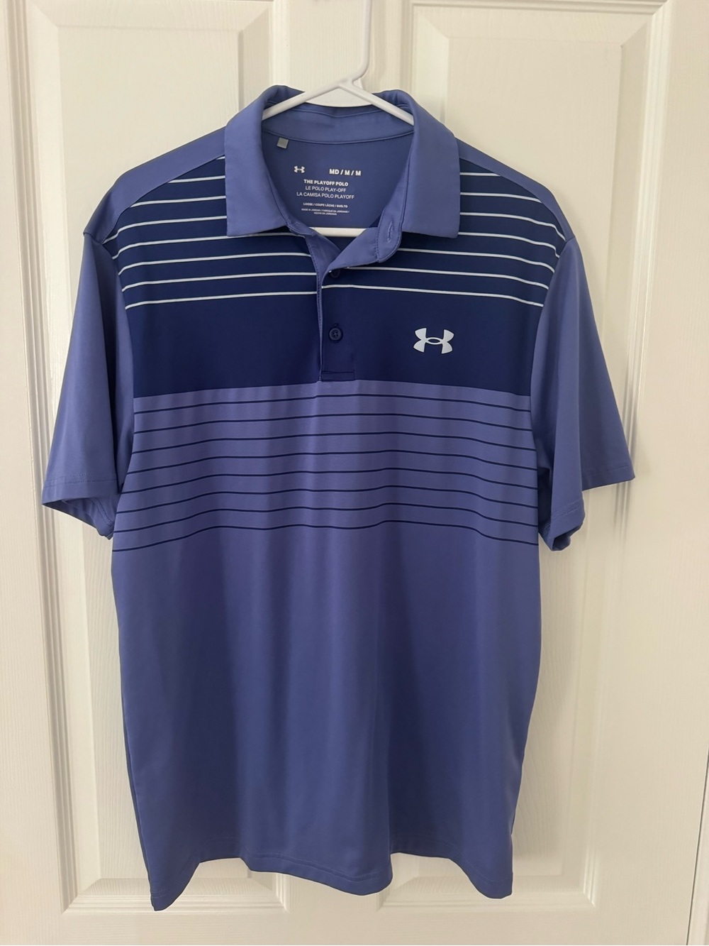 Under Armour Men’s Playoff Purple  Striped Performance Polo
